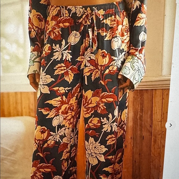 Anthropologie The LyreBird Silky Pajama Pants - Picture 4 of 4